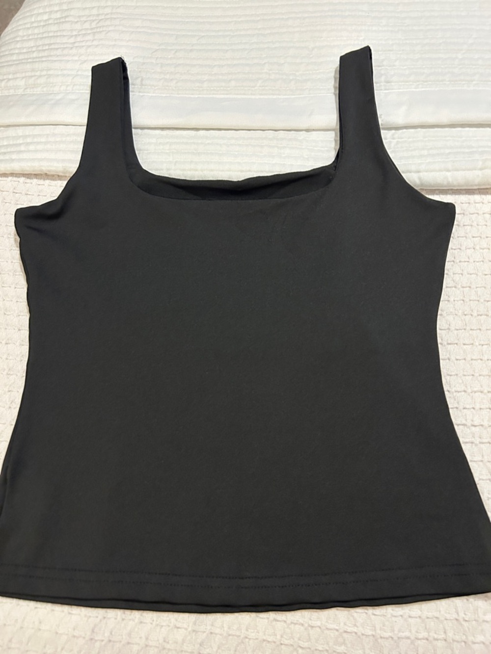 Shein Black Square Neck Tank Top